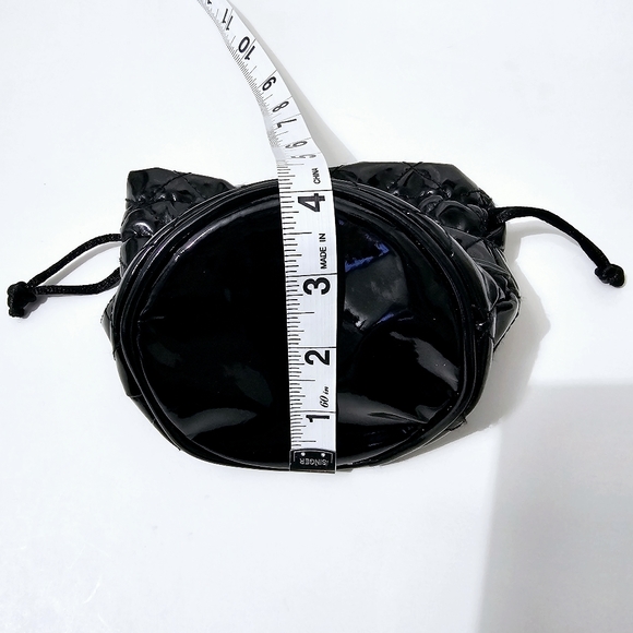 GUESS PATENT LEATHER MINI BUCKET BAG - Picture 10 of 10